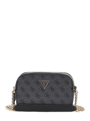 Guess Mini Torebka Damska Noelle Cross Body Czarna Na Łańcuszku