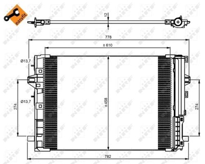 РАДИАТОР KLIMAT. MERCEDES 350081/NRF NRF