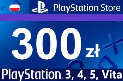 PlayStation 300 zł PSN Network Store Kod PS5 PS4 PS3