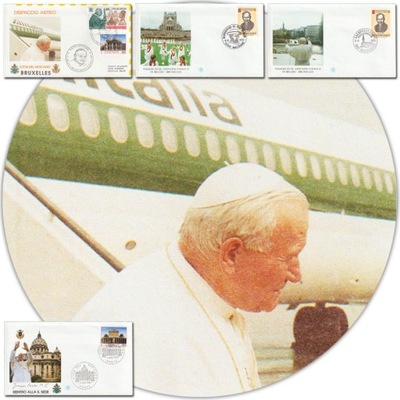 Watykan Jan Paweł II Belgia 1995 4 Koperty Okolicz
