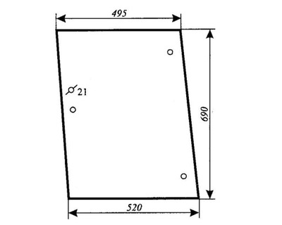 СТЕКЛО MASSEY FERGUSON MF LANDINI БОКОВАЯ 3302705M5
