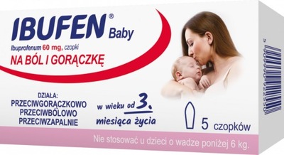 Ibufen Baby 60 mg, 5 czopków