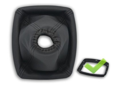 Ford focus c-max 2003-2006 чохол перемикання передач чорна шкіра + рамка фото №1