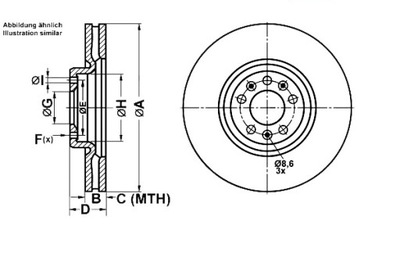Ate тормозные диски тормозные 2szt. citroen c5 iii c6 peuge фото №1