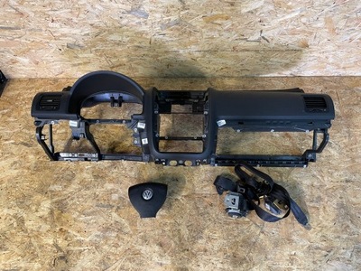 Консоль приборная панель vw golf v jetta подушка подушка безопасности ремни фото №1