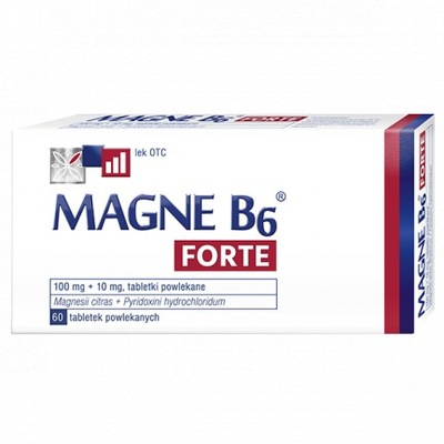 Magne B6 Forte 100 mg + 10 mg, 60 tabl powl