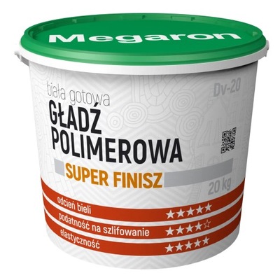 Gotowa gładź polimerowa Super Finisz DV-20 20 kg Megaron