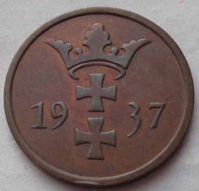 Wolne Miasto Gdańsk - 2 fenigi - 1937 - WMG