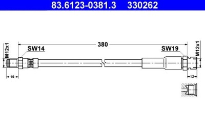 ATE 83.6123-0381.3 CABLE DE FRENADO ELÁSTICO  