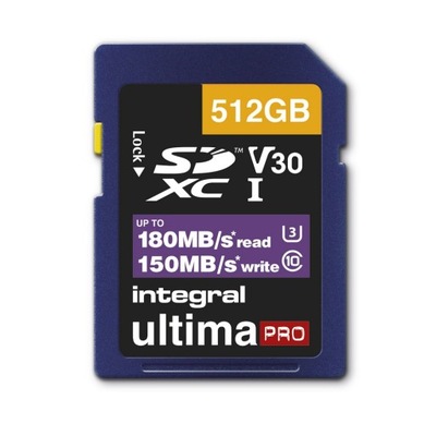 INTEGRAL High Speed SDXC V30 UHS-I U3 512GB