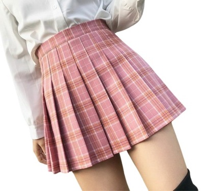 Spódniczka plisowana mini w kratkę spódnica