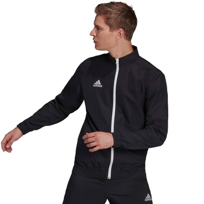 ADIDAS MĘSKA BLUZA KURTKA WIATRÓWKA TRENING CZARNA