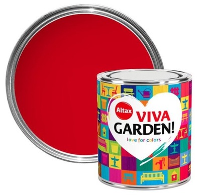 Farba akrylowa Viva Garden 0,25ml Czerwone Piwonie