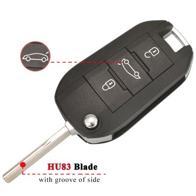 REMOTE FLIP CAR KEY SHELL CASE PARA PEUGEOT 208 301 308 508 2008 3008~50802  