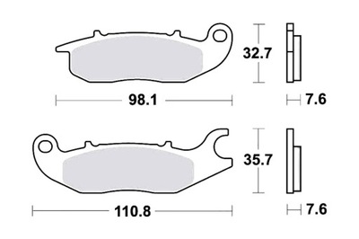 КОЛОДКИ ТОРМОЗНЫЕ TRW MCB 759 LC HONDA ANF 125