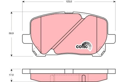 КОЛОДКИ ТОРМОЗНЫЕ - КОМПЛЕКТ COTEC GDB3315