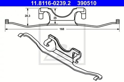 ATE 11.8116-0239.2 SPREZYNA, CALIPER BRAKES  