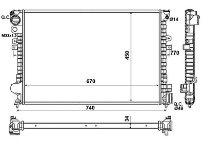 AUŠINTUVAS VANDENS CITROEN JUMPY 95- NRF 58993 