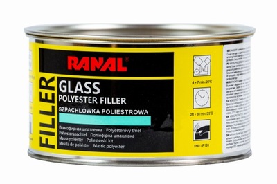 Szpachlówka GLASS z włóknem szklanym 1.7kg RANAL