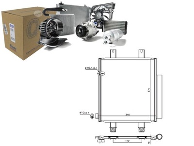 KONDENSATORIUS KONDICIONAVIMO DAIHATSU CUORE VII 1.0 1.0LPG 04.07- NISSENS 