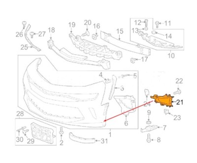 Впуск повітрозабірник повітря chevrolet camaro 16- ліва фото №1