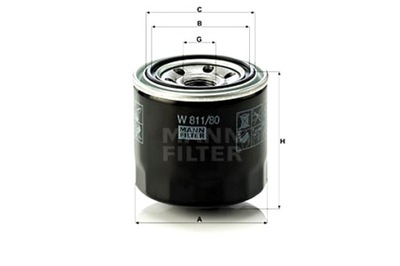 MANN-FILTER FILTRO ACEITES CHRYSLER SEBRING DODGE STRATUS FORD ECONOVAN  