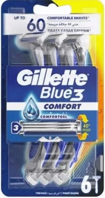 GILLETTE BLUE 3 MASZYNKA JEDNORAZOWA DO GOLENIA 6SZT