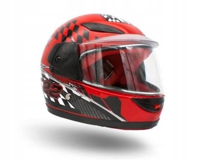 KASK DZIECIĘCY PEŁNY 501 CZERWONY M CROSS ATV