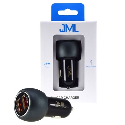 ŁADOWARKA SAMOCHODOWA JML 2-PORT CAR CHARGER 36W