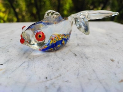 Szklana ryba,Murano,lata 70