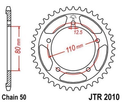 ENGRANAJE PARTE TRASERA JT 44-ZEBY SPEED TRIPLE 900 1994-96  