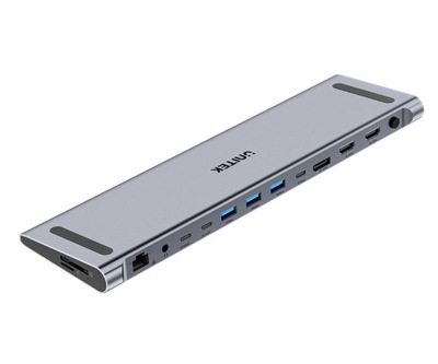 Stacja dokująca Unitek UHub15+ USB-C - 4K HDMI DP USB RJ-45 SD PD 100W KVM