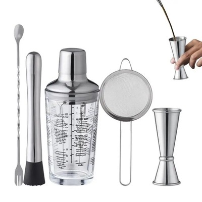 Cocktail Shaker Bar Set Stainless Steel Bartender Wine Cup Cocktail Mixer