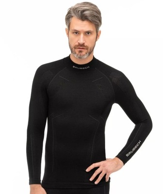 Bluza męska termo Brubeck Extreme Wool czarna r.XL