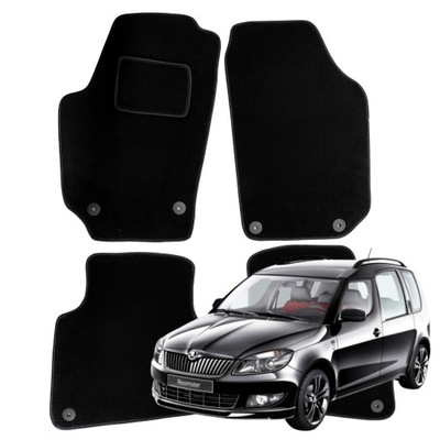 SKODA ROOMSTER DE FELPA ALFOMBRILLAS PARA AUTO GRUBE 2006-2015 B  