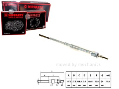 Свеча накаливания subaru forester impreza legacy iv le фото №1