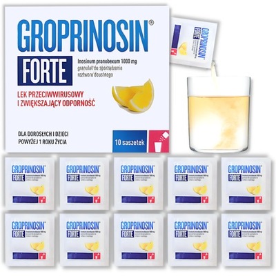 Groprinosin Forte 1000 mg, granulat do roztworu doustnego, 10 saszetek