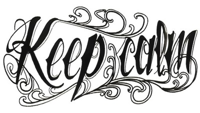 Tatuaż napis keep calm