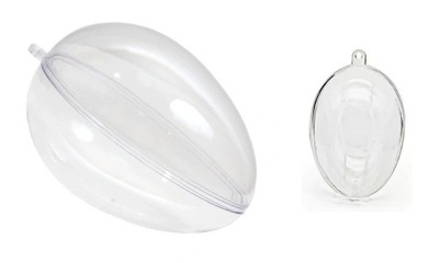 Jajko akrylowe plastikowe przeźroczyste 10cm