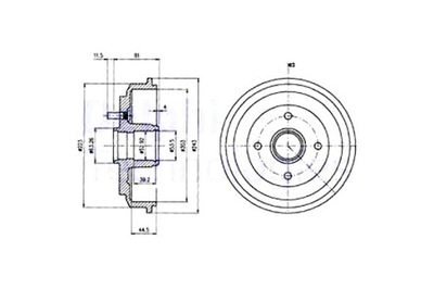 DELPHI БАРАБАНЫ ТОРМОЗНЫЕ 2 ШТУКИ. ЗАД FORD FIESTA IV FIESTA V FUSION