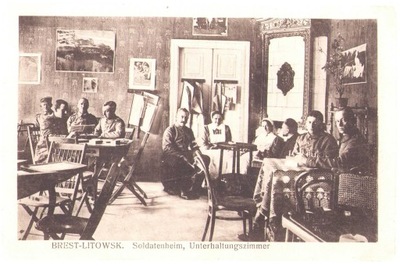 KRESY- BRZEŚĆ LITEWSKI-Dom żołnierza-świetlica-kantyna- 1916 Feldpost