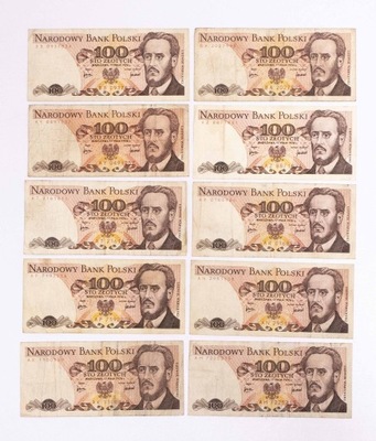 ZESTAW BANKNOTÓW PRL 100 ZŁ - nr 60