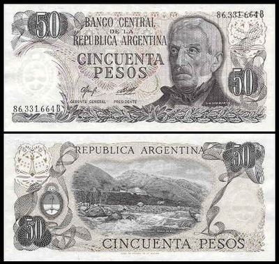 ARGENTYNA, 50 PESOS (1976-78) Pick 301b2