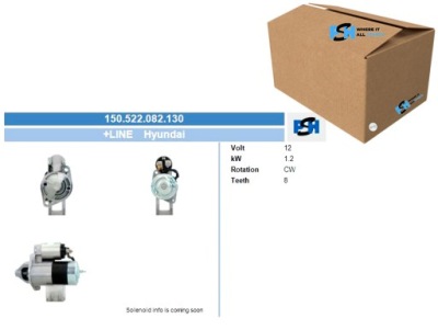 Стартер hyundai 1.2 kw стартер bv psh фото №1