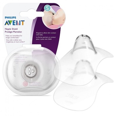 PHILIPS AVENT SILIKONOWE OSŁONKI NA PIERSI rozmiar S 15 mm 2pak