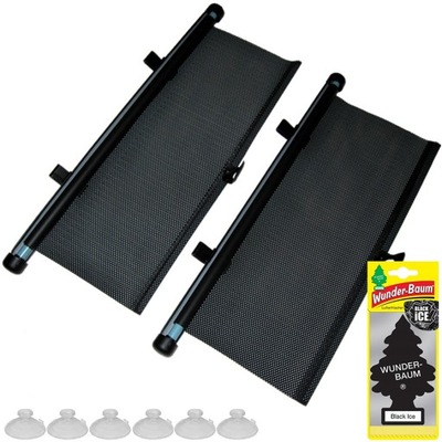 CORTINAS ANTISOLAR PARA COCHE 2X45 CM PRZYSSAWKI + ZAPACH WUNDERBAUM  