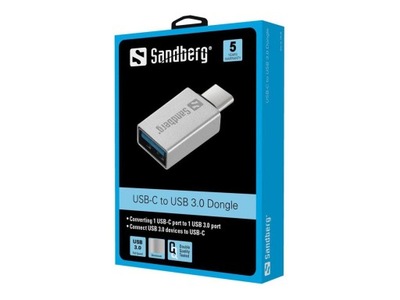 SANDBERG 136-24 Sandberg Przejściówka USB-C - USB 3.0
