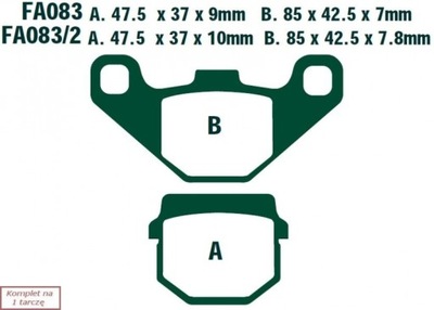 КОЛОДКИ HAM. MOTO. POLARIS ATV 200 PHOENIX 06- 09