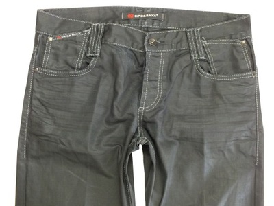 . CIPO&BAXX * 38/34 * woskowane spodnie *^6