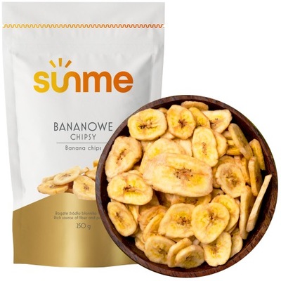 SUSZONE BANANY 250g Chipsy Bananowe